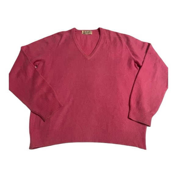 Vintage Pringle of Scotland 100% Cashmere V Neck Sweater sz 44 EU/XL - Picture 3 of 3